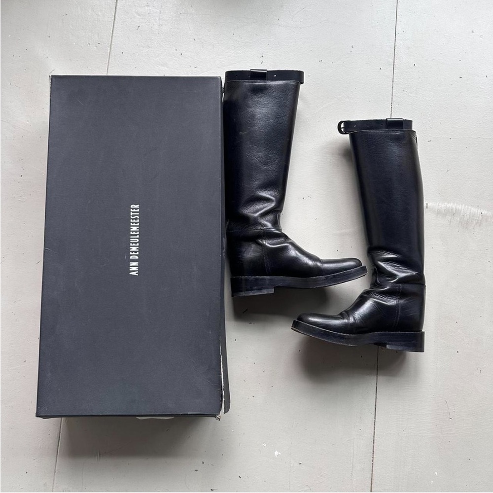 SOLD ON DEPOP Ann Demeulemeester FW 2004 Riding Boots with Knee Strap